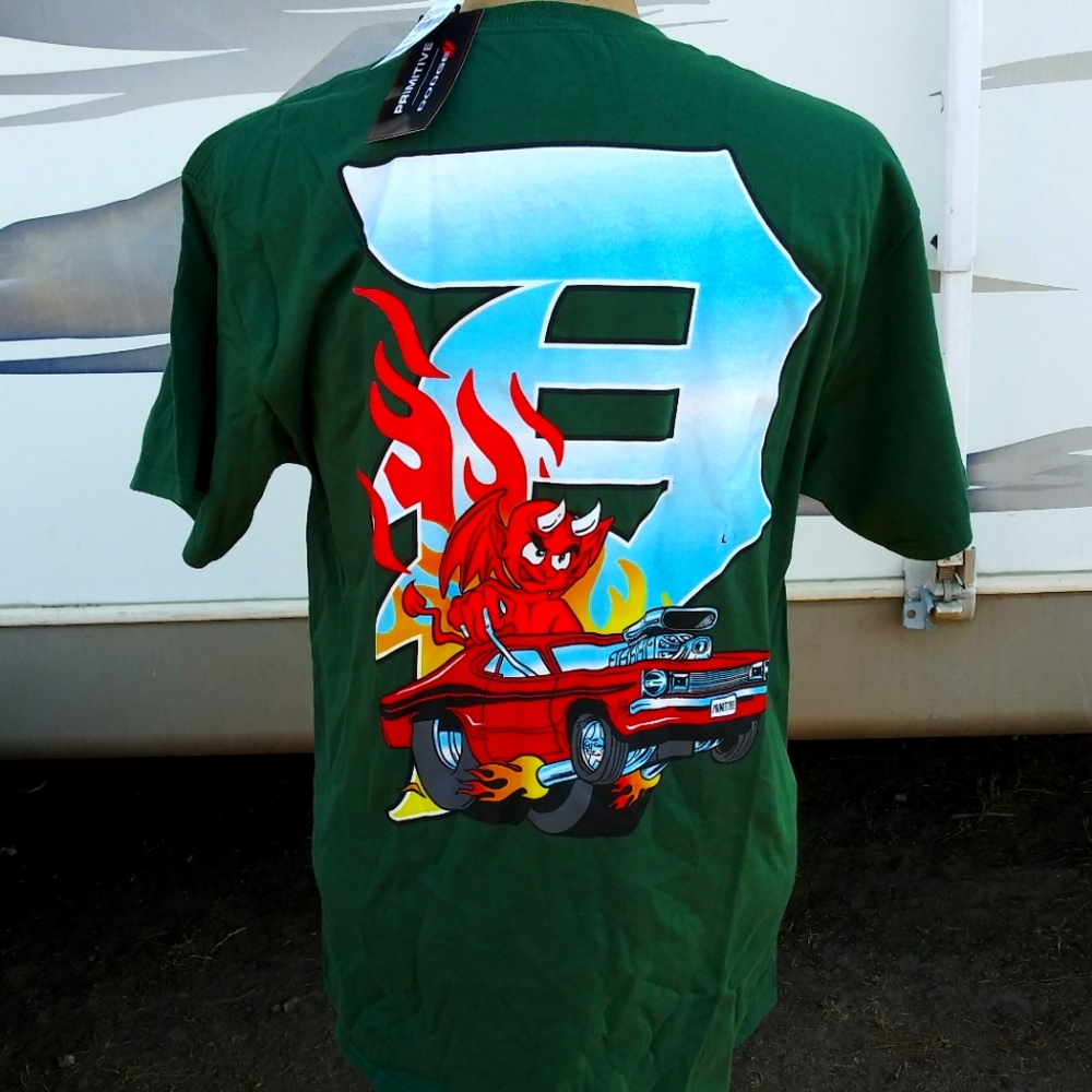 NWT Graphic Short Sleeve Tee Shirt Forest L